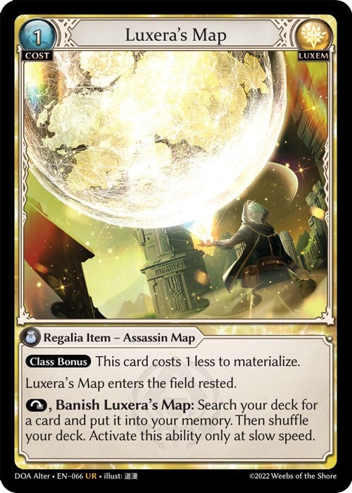 Image for Luxera's Map (066) (Dawn of Ashes Alter Edition) (DOA Alter) - Grand Archive TCG