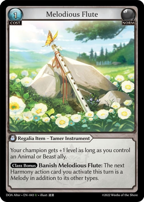 Image for Melodious Flute (043) (Dawn of Ashes Alter Edition) (DOA Alter) - Grand Archive TCG