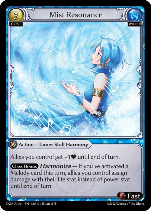 Image for Mist Resonance (180) (Dawn of Ashes Alter Edition) (DOA Alter) - Grand Archive TCG