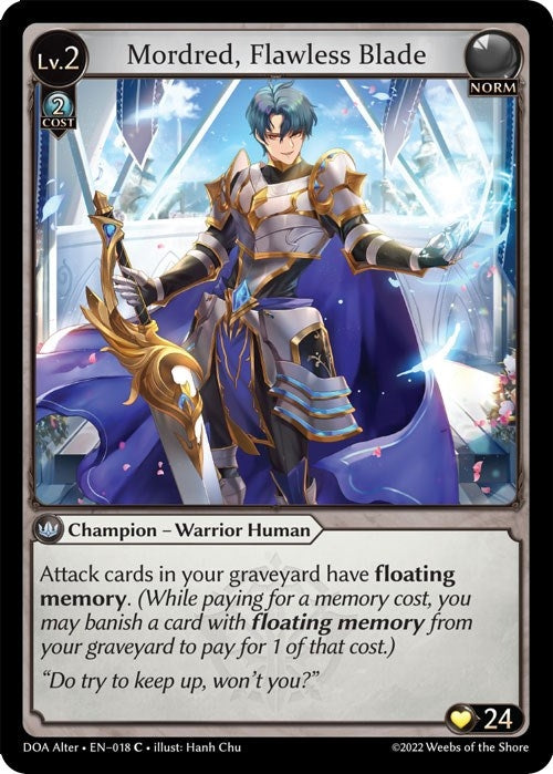Mordred, Flawless Blade (018) (Dawn of Ashes Alter Edition)