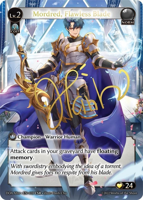 Image for Mordred, Flawless Blade (CSR) (018) (Dawn of Ashes Alter Edition) (DOA Alter) - Grand Archive TCG