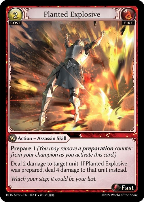 Image for Planted Explosive (147) (Dawn of Ashes Alter Edition) (DOA Alter) - Grand Archive TCG