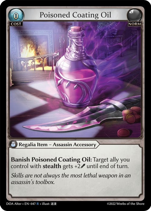 Image for Poisoned Coating Oil (047) (Dawn of Ashes Alter Edition) (DOA Alter) - Grand Archive TCG