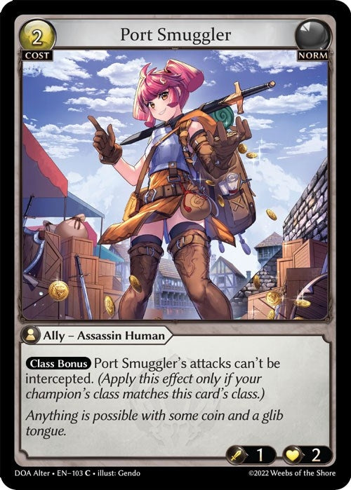 Image for Port Smuggler (103) (Dawn of Ashes Alter Edition) (DOA Alter) - Grand Archive TCG