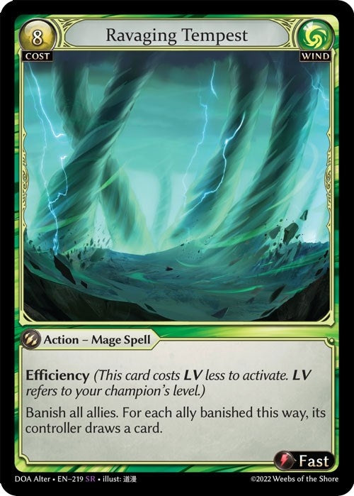 Image for Ravaging Tempest (219) (Dawn of Ashes Alter Edition) (DOA Alter) - Grand Archive TCG
