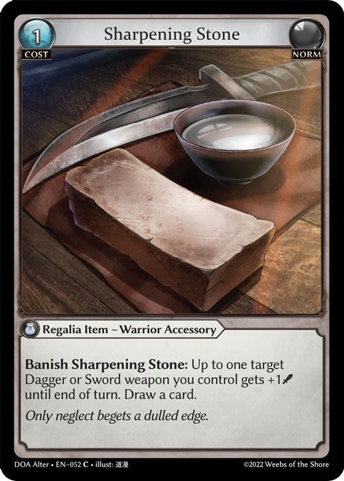 Image for Sharpening Stone (052) (Dawn of Ashes Alter Edition) (DOA Alter) - Grand Archive TCG