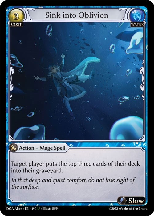 Image for Sink into Oblivion (190) (Dawn of Ashes Alter Edition) (DOA Alter) - Grand Archive TCG