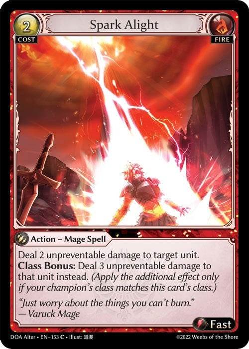 Image for Spark Alight (153) (Dawn of Ashes Alter Edition) (DOA Alter) - Grand Archive TCG