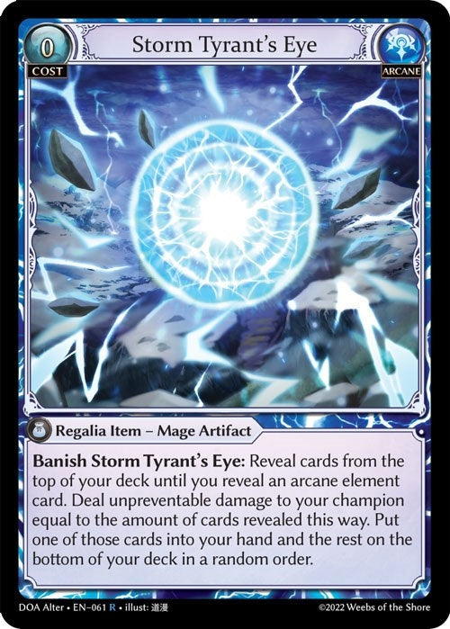 Image for Storm Tyrant's Eye (061) (Dawn of Ashes Alter Edition) (DOA Alter) - Grand Archive TCG