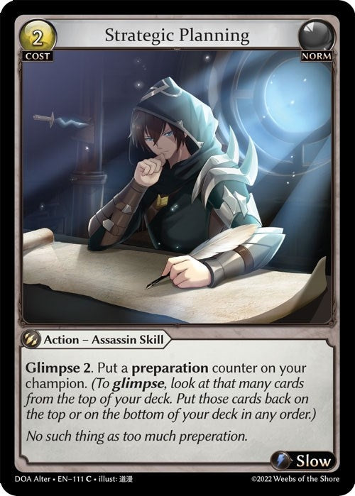 Image for Strategic Planning (111) (Dawn of Ashes Alter Edition) (DOA Alter) - Grand Archive TCG