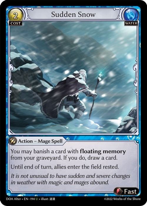 Image for Sudden Snow (194) (Dawn of Ashes Alter Edition) (DOA Alter) - Grand Archive TCG