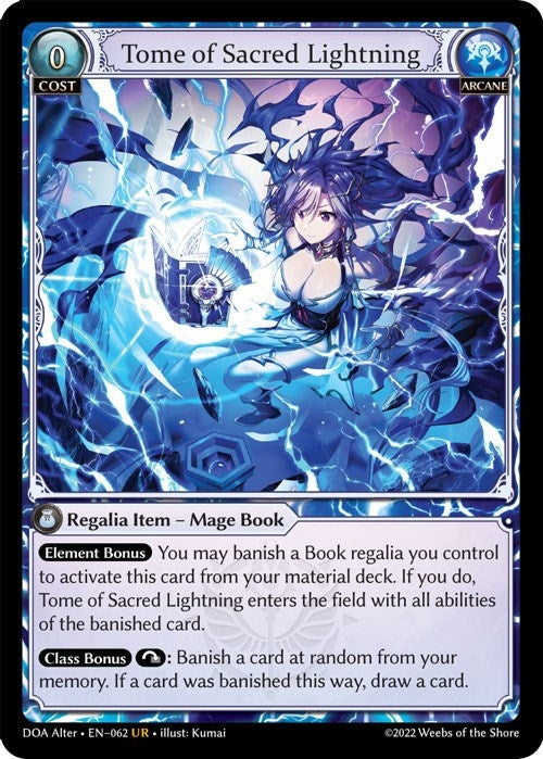 Image for Tome of Sacred Lightning (062) (Dawn of Ashes Alter Edition) (DOA Alter) - Grand Archive TCG