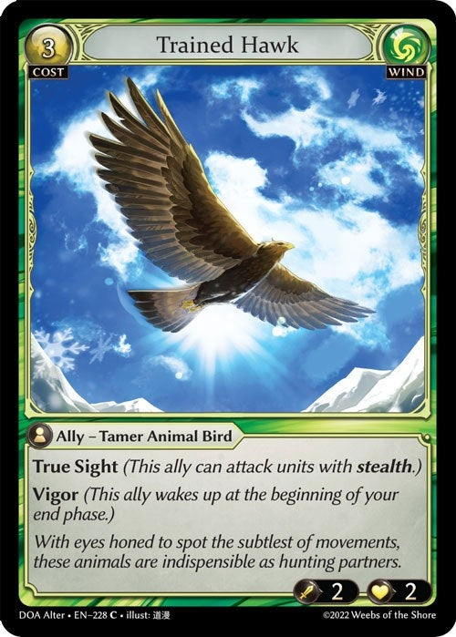 Image for Trained Hawk (228) (Dawn of Ashes Alter Edition) (DOA Alter) - Grand Archive TCG