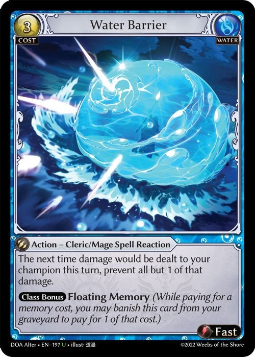 Image for Water Barrier (197) (Dawn of Ashes Alter Edition) (DOA Alter) - Grand Archive TCG