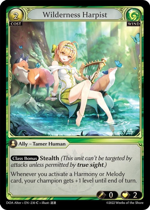 Image for Wilderness Harpist (230) (Dawn of Ashes Alter Edition) (DOA Alter) - Grand Archive TCG
