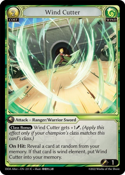 Image for Wind Cutter (231) (Dawn of Ashes Alter Edition) (DOA Alter) - Grand Archive TCG