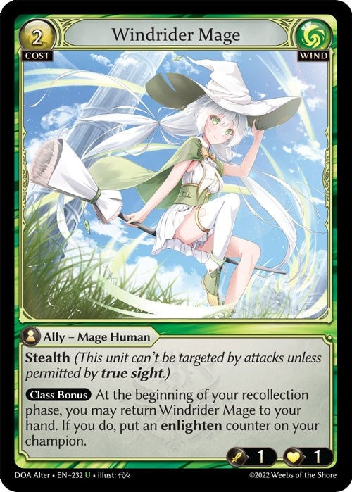 Image for Windrider Mage (232) (Dawn of Ashes Alter Edition) (DOA Alter) - Grand Archive TCG