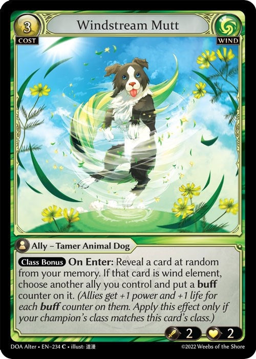 Image for Windstream Mutt (234) (Dawn of Ashes Alter Edition) (DOA Alter) - Grand Archive TCG