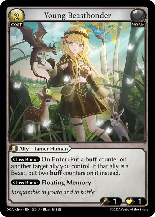 Image for Young Beastbonder (280) (Dawn of Ashes Alter Edition) (DOA Alter) - Grand Archive TCG