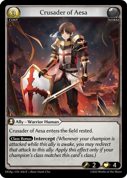 Image for Crusader of Aesa (036) (Dawn of Ashes Prelude) (DOAp) - Grand Archive TCG