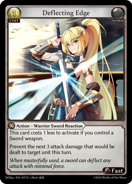 Image for Deflecting Edge (037) (Dawn of Ashes Prelude) (DOAp) - Grand Archive TCG