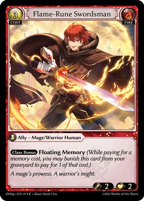 Image for Flame-Rune Swordsman (073) (Dawn of Ashes Prelude) (DOAp) - Grand Archive TCG