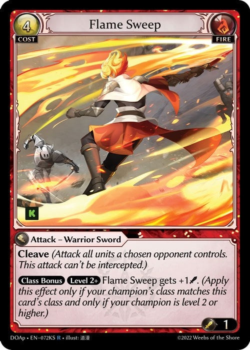 Image for Flame Sweep (072KS) (Dawn of Ashes Prelude) (DOAp) - Grand Archive TCG