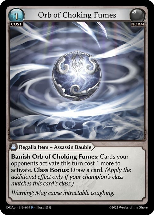 Image for Orb of Choking Fumes (019) (Dawn of Ashes Prelude) (DOAp) - Grand Archive TCG