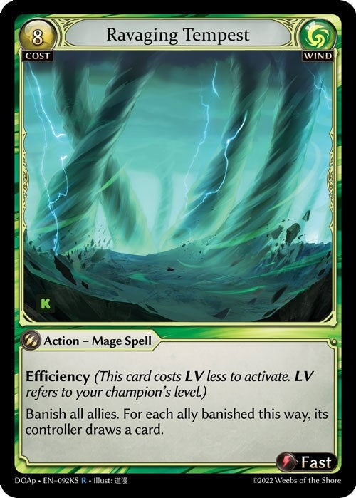 Image for Ravaging Tempest (092KS) (Dawn of Ashes Prelude) (DOAp) - Grand Archive TCG