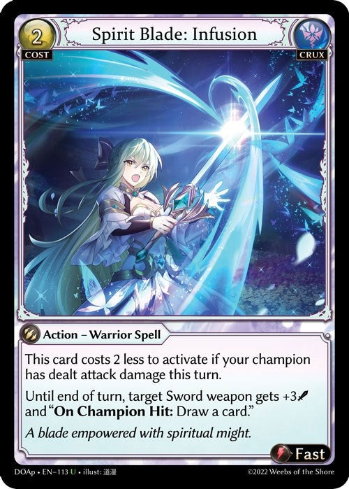 Image for Spirit Blade: Infusion (113) (Dawn of Ashes Prelude) (DOAp) - Grand Archive TCG