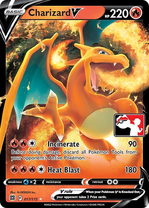 Charizard V (Prize Pack Series 2) (017/172) (Prize Pack Series Cards)