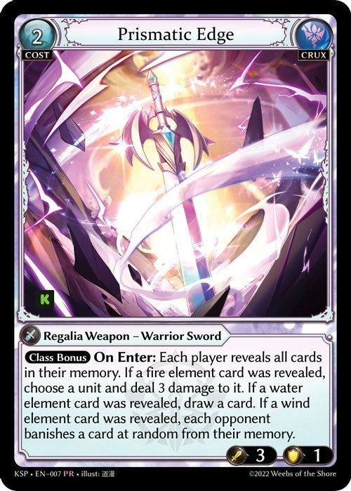 Image for Prismatic Edge (007) (Kickstarter Promotional Cards) (KSP) - Grand Archive TCG