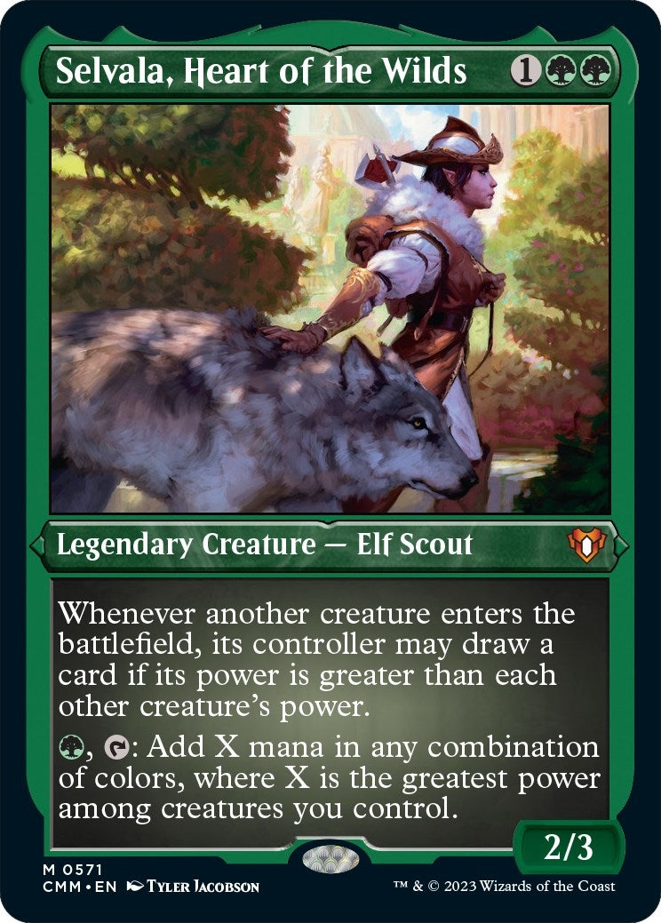 Selvala, Heart of the Wilds (Foil Etched) (571) (Commander Masters)