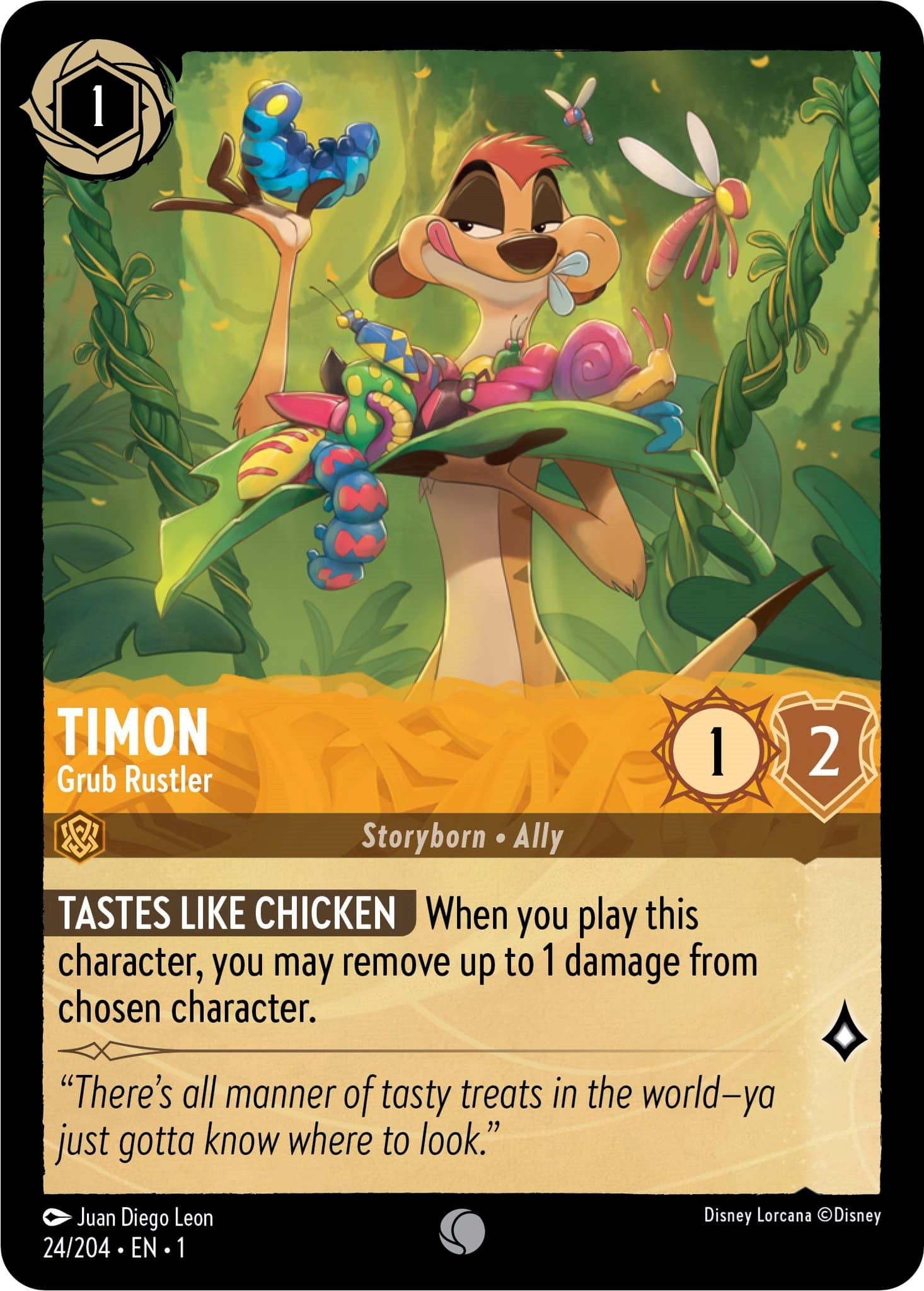 Image for Timon - Grub Rustler (24/204) (The First Chapter) (1) - Disney Lorcana