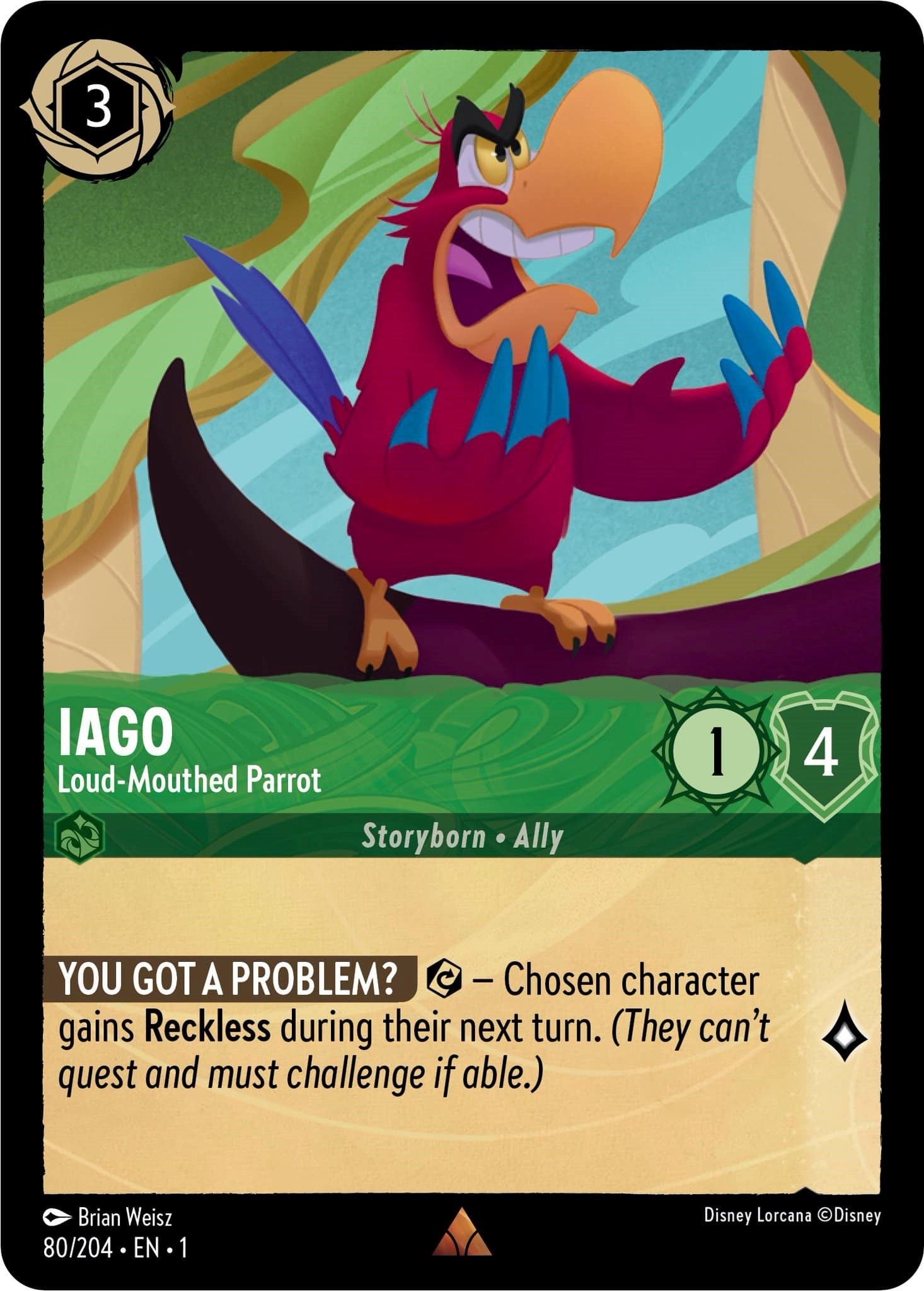 Image for Iago - Loud-Mouthed Parrot (80/204) (The First Chapter) (1) - Disney Lorcana