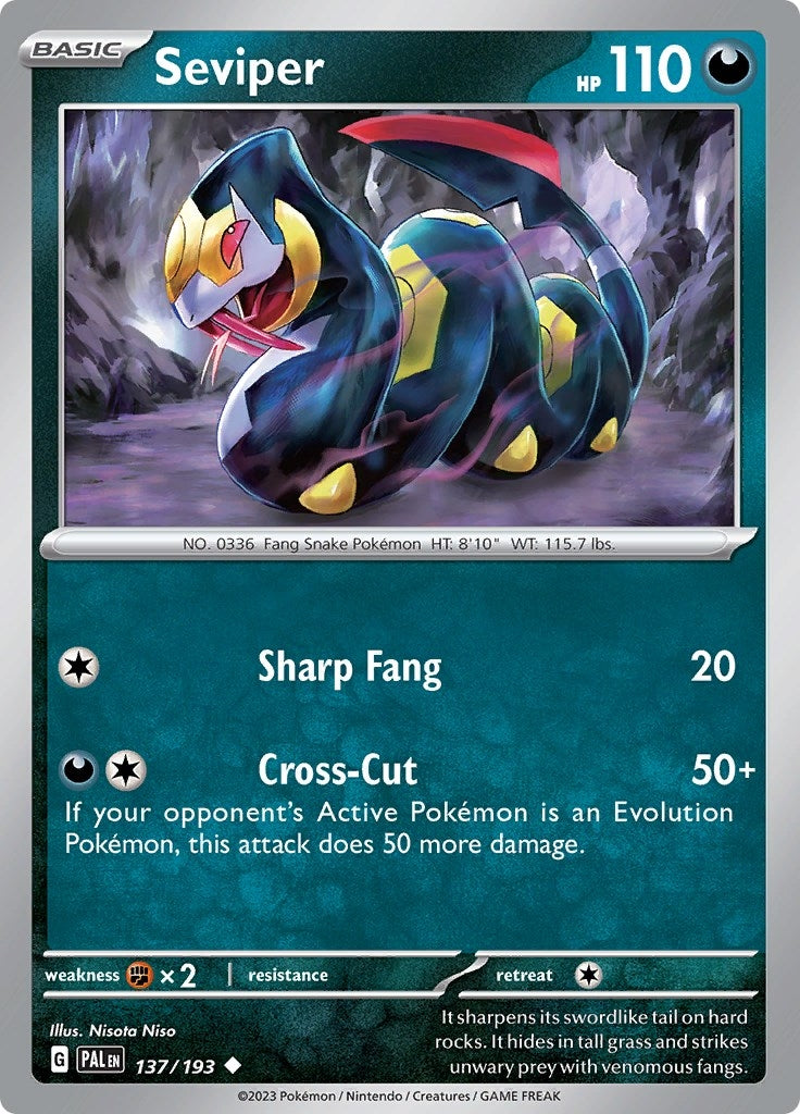 Image for Seviper (137/193) (SV02: Paldea Evolved) - Pokemon