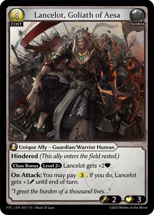 Image for Lancelot, Goliath of Aesa (037) (Fractured Crown) (FTC) - Grand Archive TCG