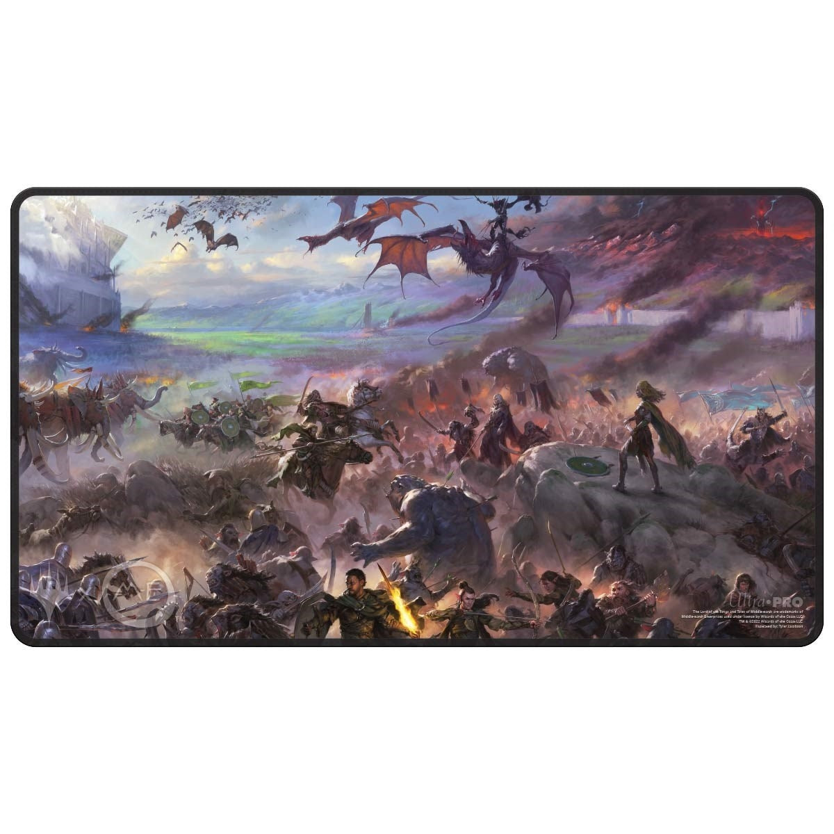 Image for The Lord of the Rings: Tales of Middle-earth Borderless Scene Black Stitched Standard Gaming Playmat for Magic: The Gathering - Playmats
