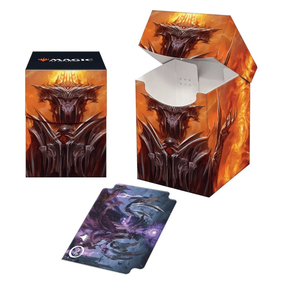 Image for The Lord of the Rings: Tales of Middle-earth Sauron (V2) 100+ Deck Box for Magic: The Gathering - Deck Boxes