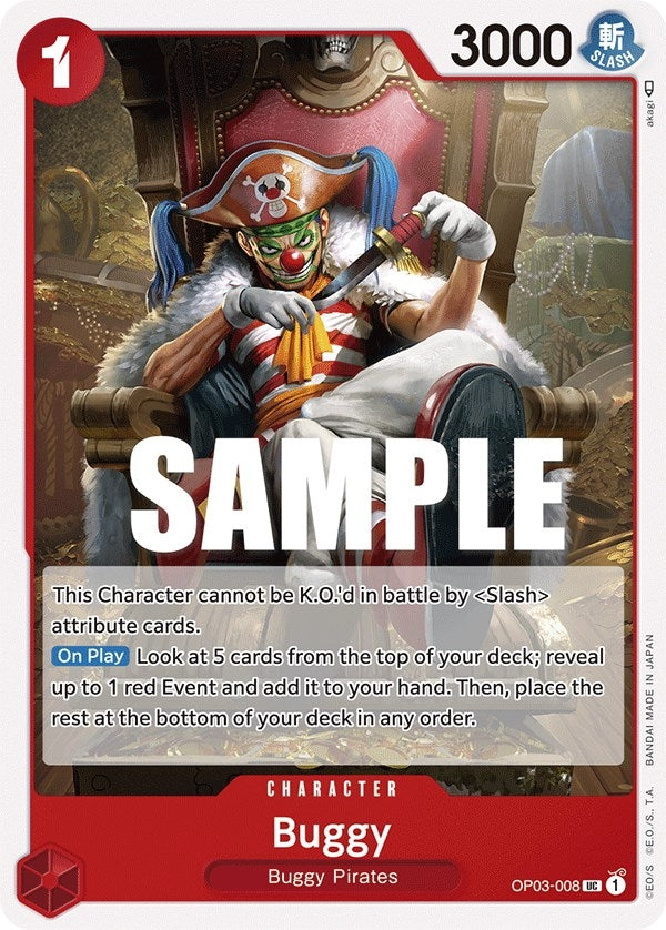 Image for Buggy (008) (OP03-008) (Pillars of Strength) (OP03) - One Piece Card Game