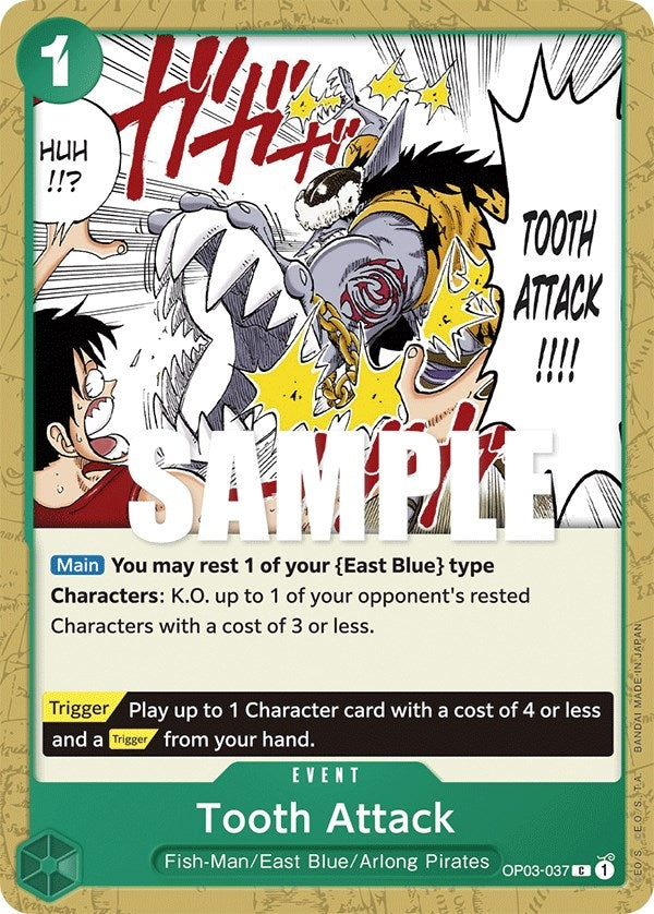 Image for Tooth Attack (OP03-037) (Pillars of Strength) (OP03) - One Piece Card Game