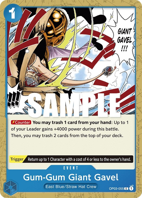 Image for Gum-Gum Giant Gavel (OP03-055) (Pillars of Strength) (OP03) - One Piece Card Game