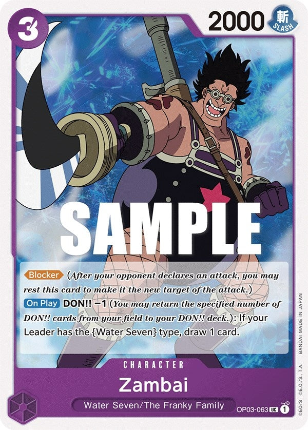 Image for Zambai (OP03-063) (Pillars of Strength) (OP03) - One Piece Card Game