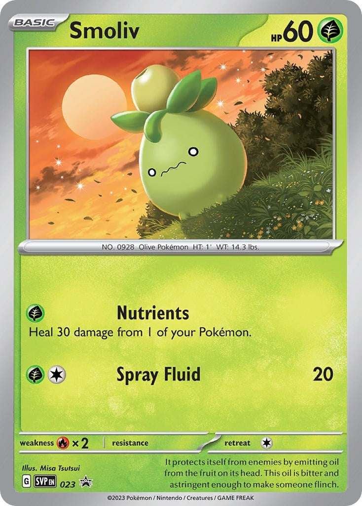 Image for Smoliv - 023 (023) (SV: Scarlet & Violet Promo Cards) (SVP) - Pokemon