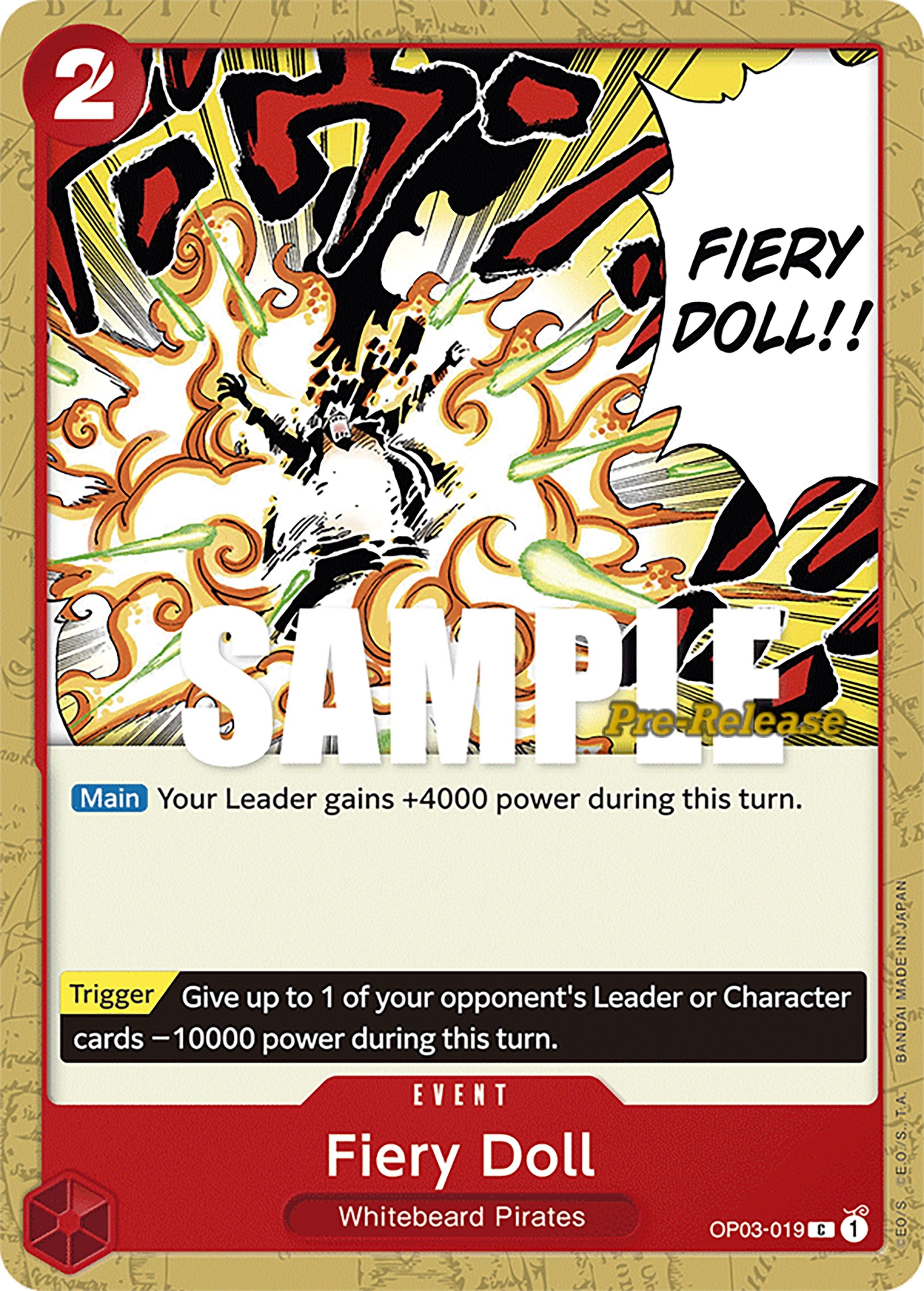 Image for Fiery Doll (OP03-019) (Pillars of Strength Pre-Release Cards) (OP03 PRE) - One Piece Card Game