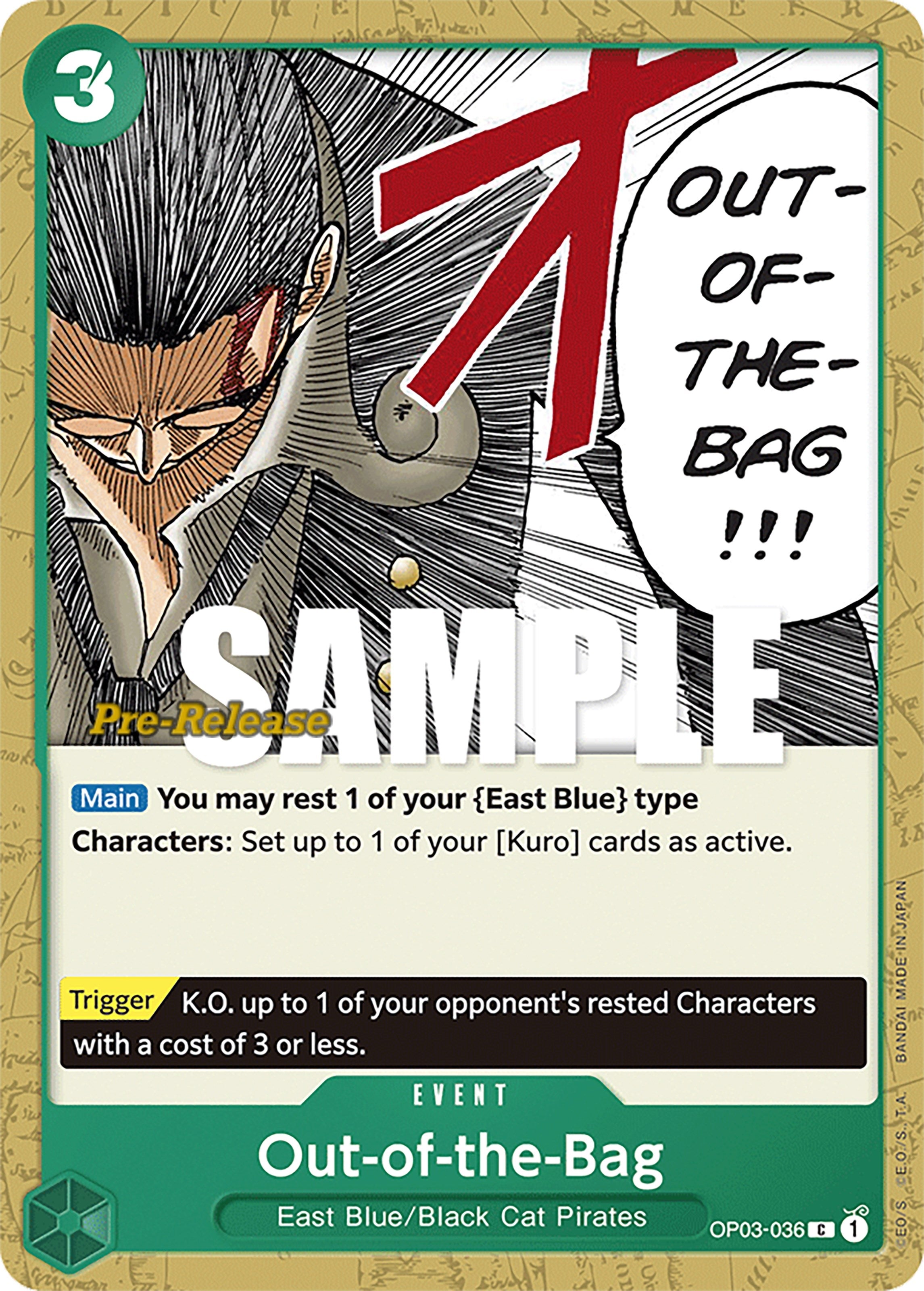 Image for Out-of-the-Bag (OP03-036) (Pillars of Strength Pre-Release Cards) (OP03 PRE) - One Piece Card Game