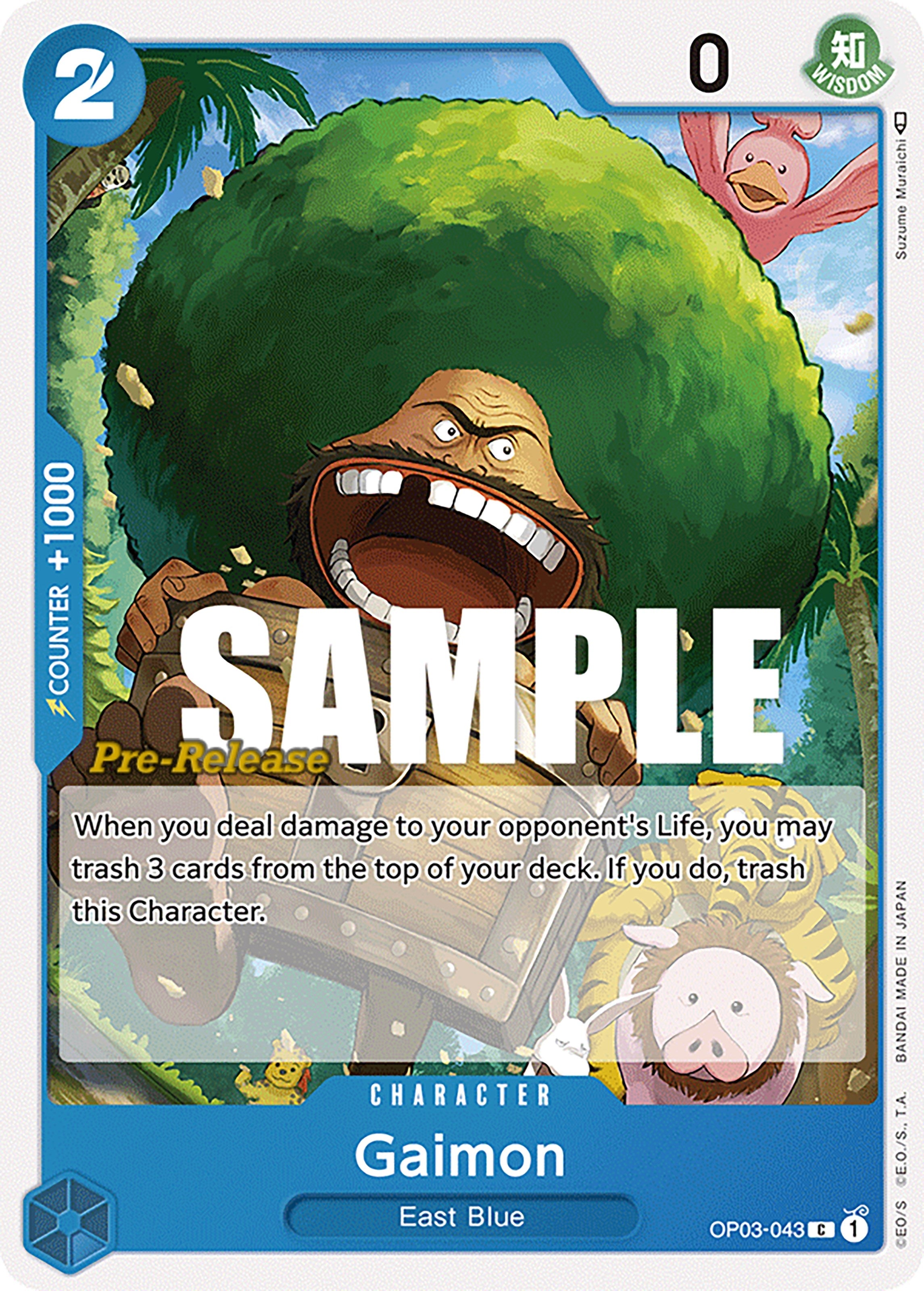 Image for Gaimon (OP03-043) (Pillars of Strength Pre-Release Cards) (OP03 PRE) - One Piece Card Game
