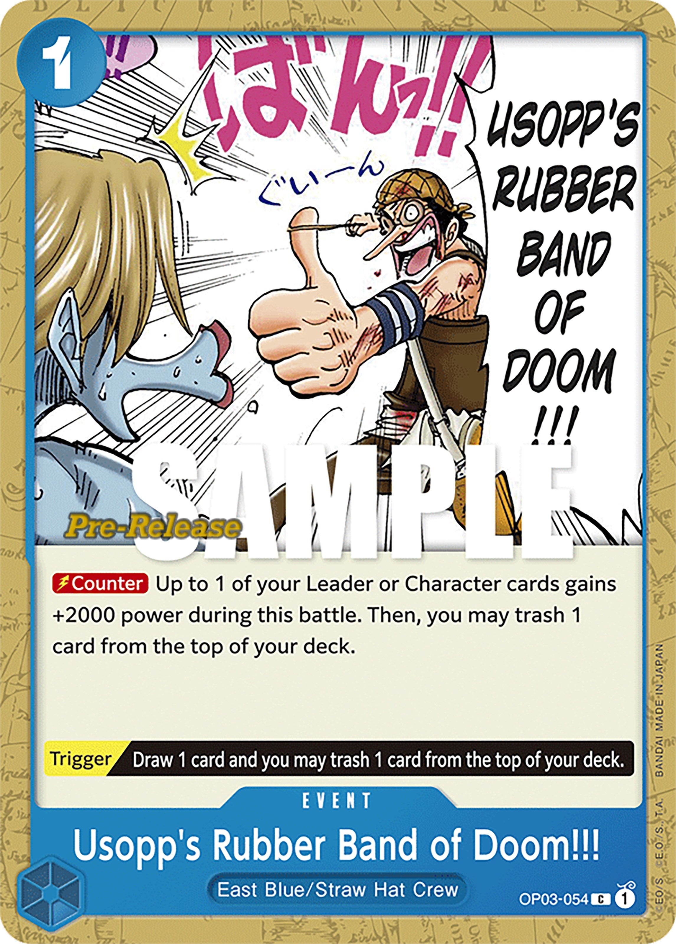 Image for Usopp's Rubber Band of Doom!!! (OP03-054) (Pillars of Strength Pre-Release Cards) (OP03 PRE) - One Piece Card Game