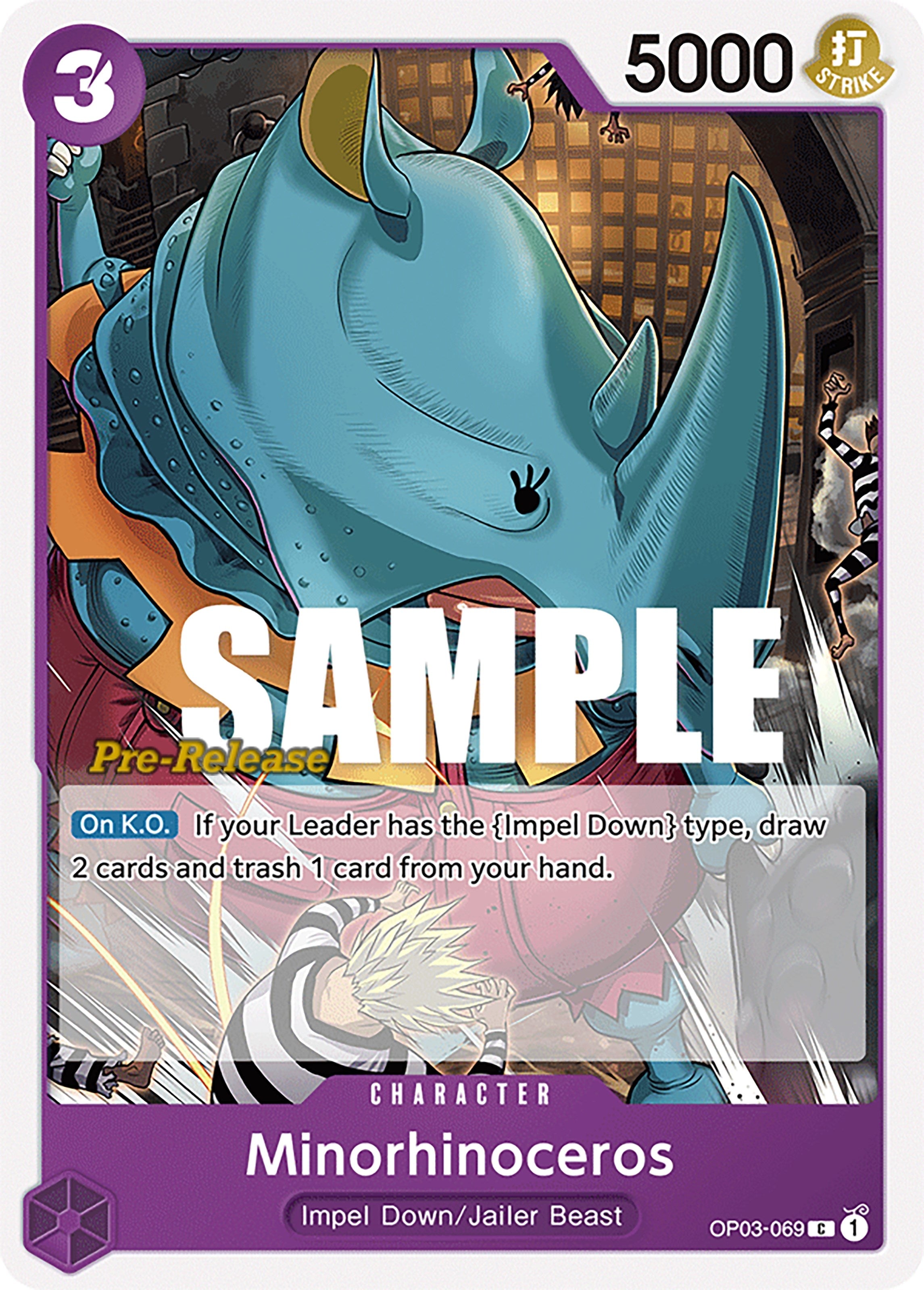 Image for Minorhinoceros (OP03-069) (Pillars of Strength Pre-Release Cards) (OP03 PRE) - One Piece Card Game