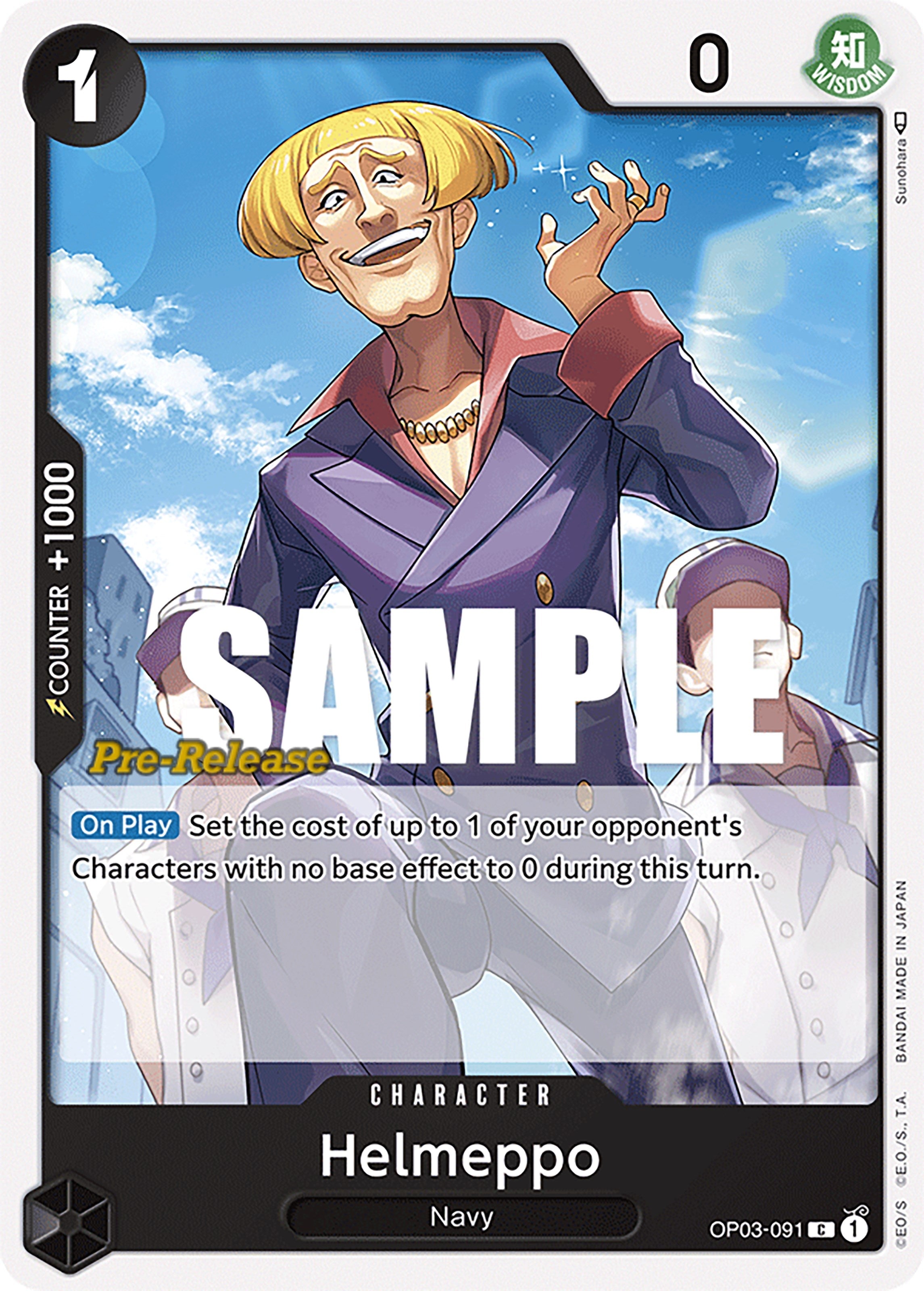 Image for Helmeppo (OP03-091) (Pillars of Strength Pre-Release Cards) (OP03 PRE) - One Piece Card Game